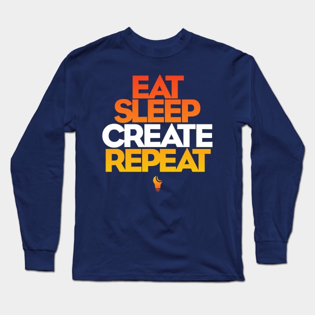 Designer Life - Eat, Sleep, Create, Repeat Long Sleeve T-Shirt by Geekasms